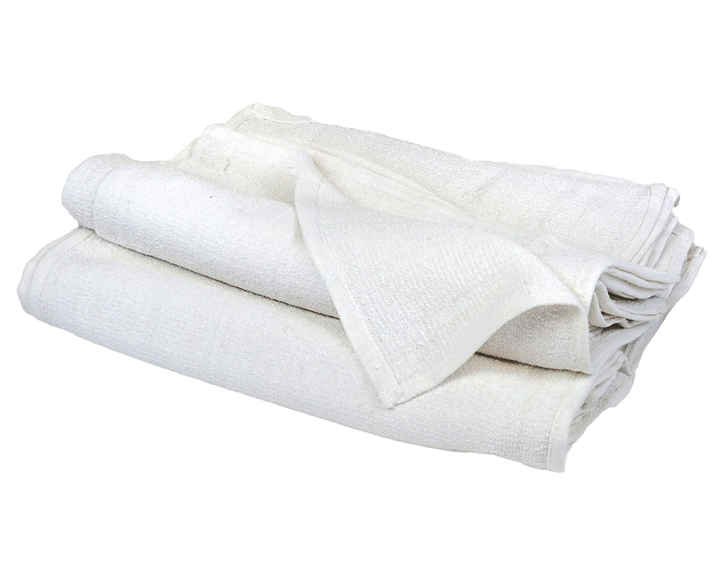 New White Cotton Terry Bar Mop Towel
