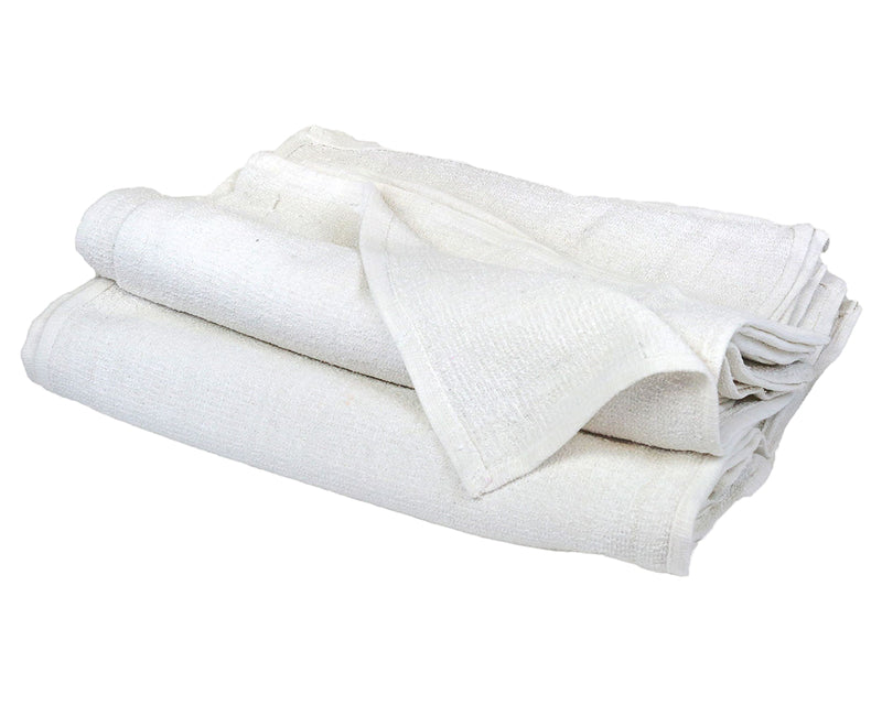 New White Cotton Terry Bar Mop Towel