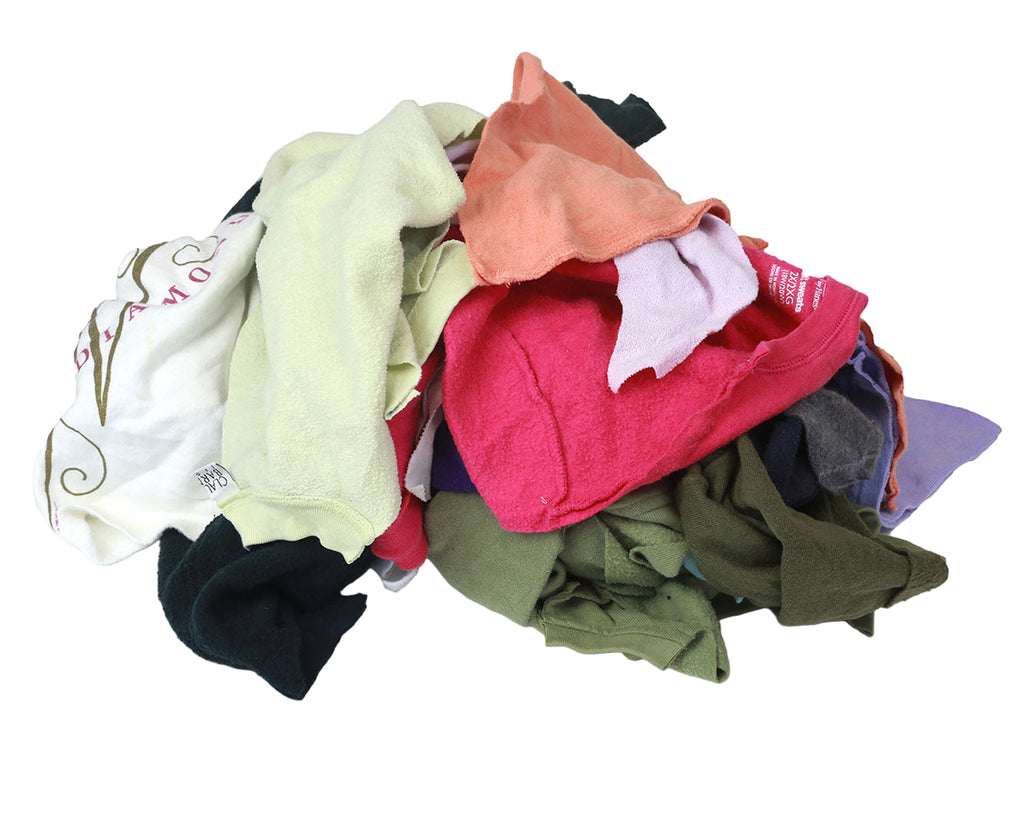 Recycled Colored Sweatshirt Rags
