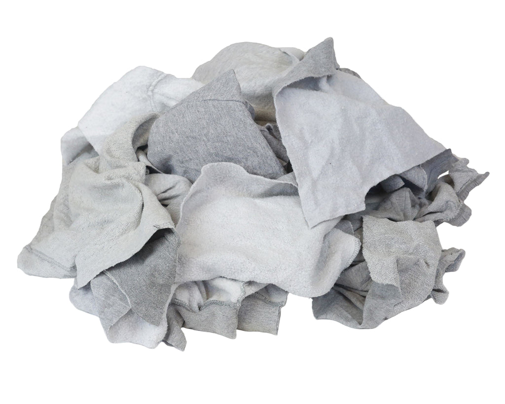 Recycled Gray Sweatshirt Rags