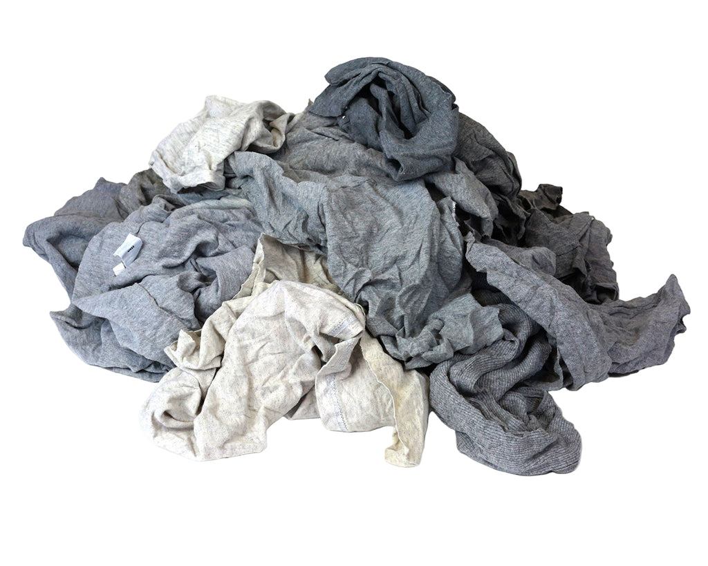Recycled Gray T-shirt Knit Rag