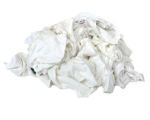 Recycled White T-shirt Knit Rag