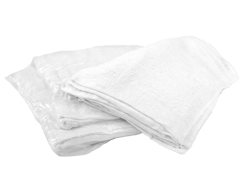 New White Cotton Terry Cloth Washcloth