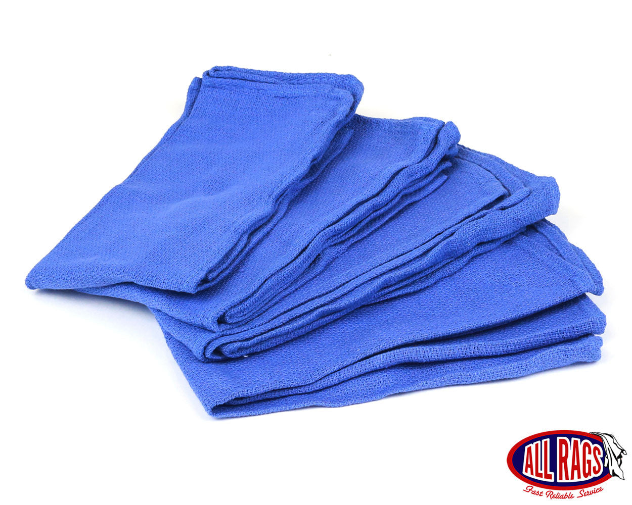 Choice 16 x 19 Blue Striped 32 oz. Cotton Bar Towel - 12/Pack