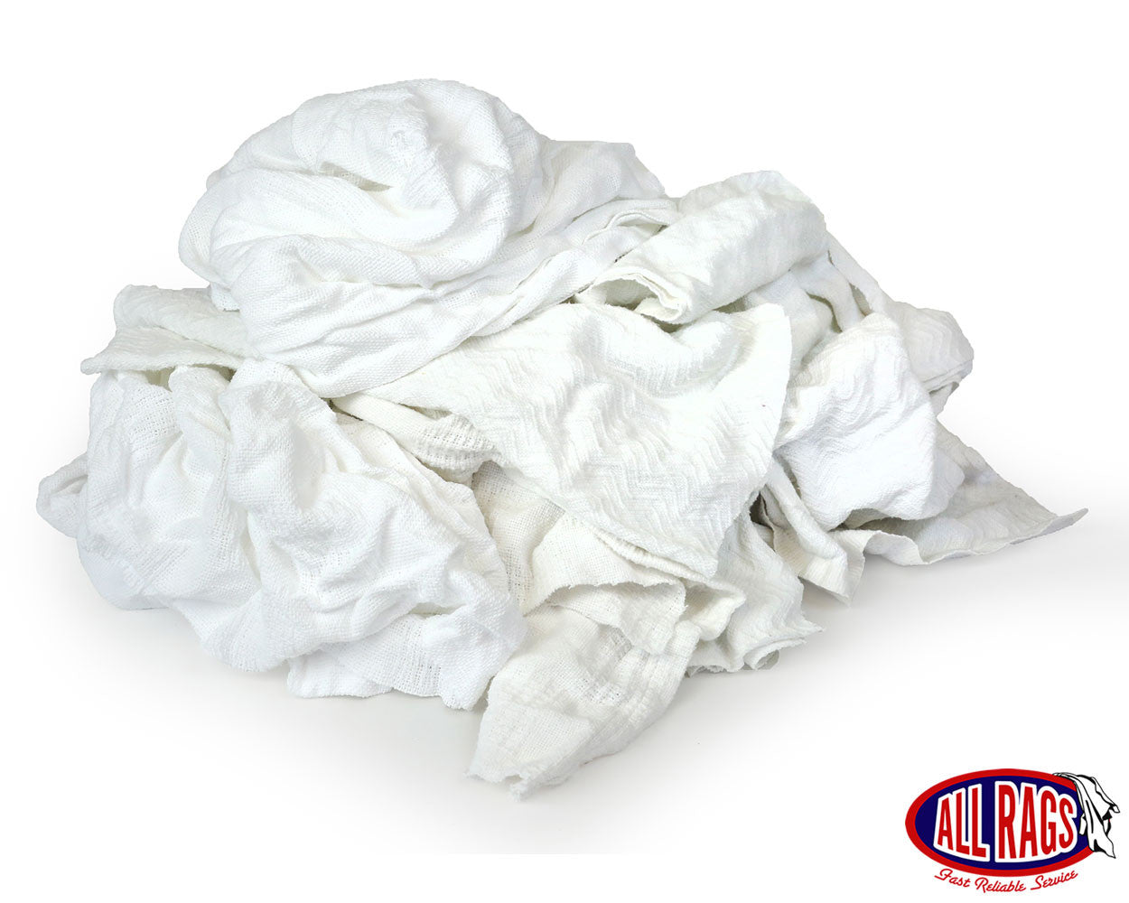 White Knit T-Shirt Cleaning Rags - 1 Pound Bag, Size: 1 lb Bag